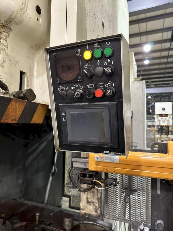 220 Ton, Aida #NC1-2000(2), single crank gap frame press, 9.84" stroke, 17.72"Shut Height, 4.33"adj., 25-50 - Image 6