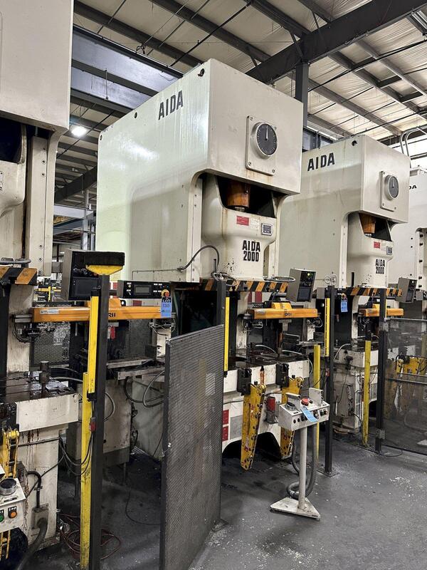 220 Ton, Aida #NC1-2000(2), single crank gap frame press, 9.84" stroke, 17.72"Shut Height, 4.33"adj., 25-50 - Image 1