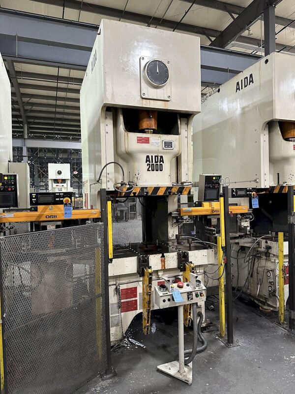 220 Ton, Aida #NC1-2000(2), single crank gap frame press, 9.84" stroke, 17.72"Shut Height, 4.33"adj., 25-50 - Image 2