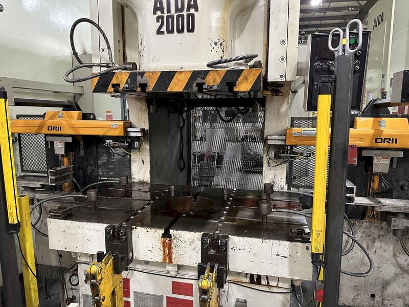 220 Ton, Aida #NC1-2000(2), single crank gap frame press, 9.84" stroke, 17.72"Shut Height, 4.33"adj., 25-50 - Image 8