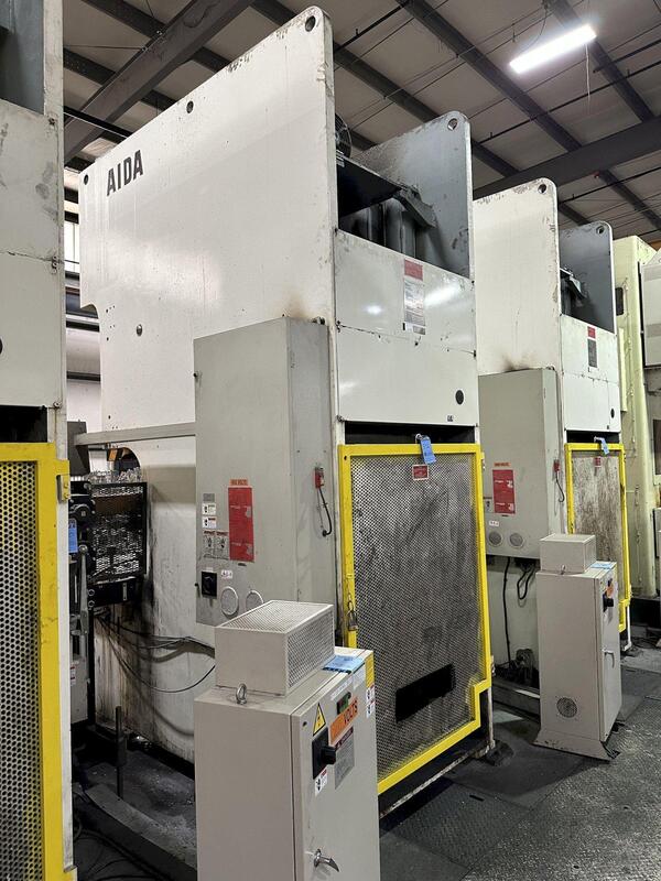 220 Ton, Aida #NC1-2000(2), single crank gap frame press, 9.84" stroke, 17.72"Shut Height, 4.33"adj., 25-50 - Image 9