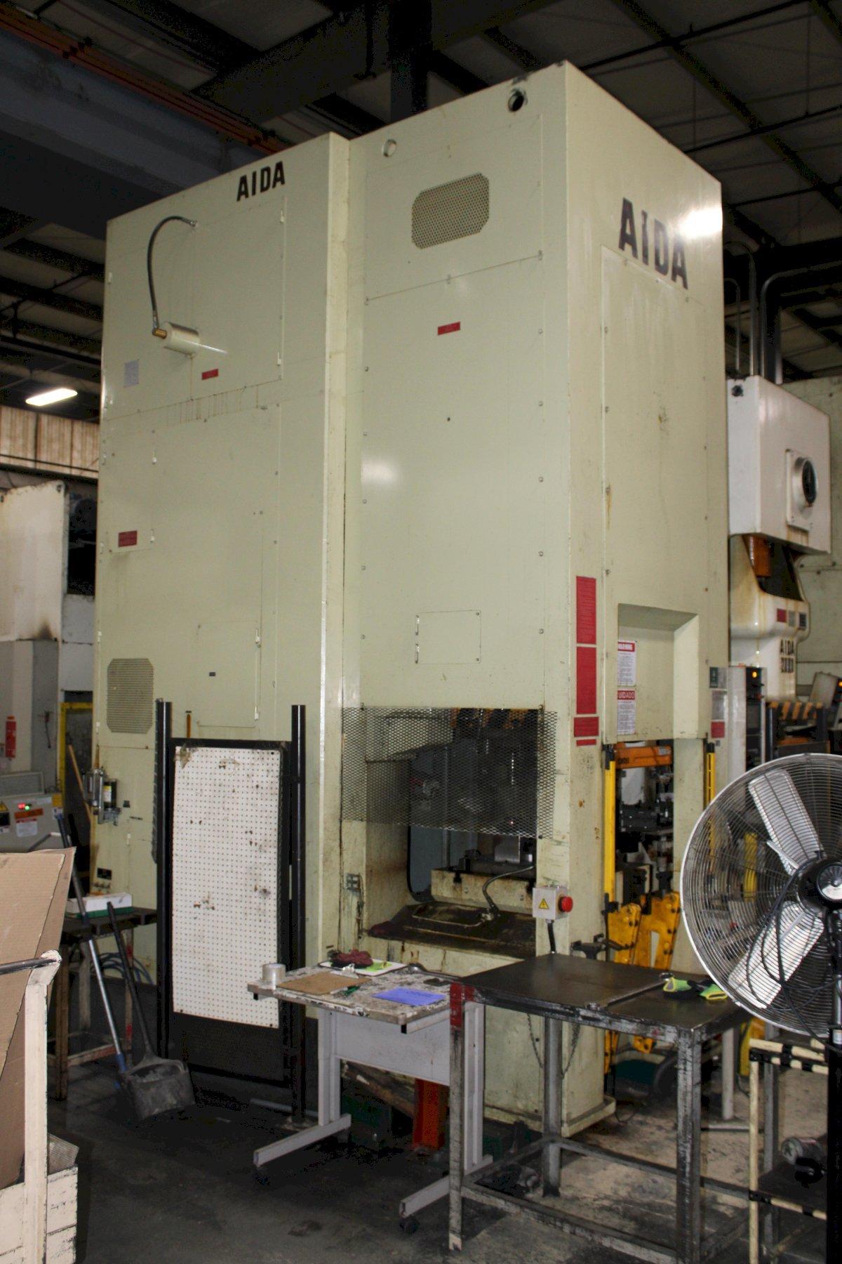 630 Ton, Aida #K1-6300, knuckle joint press, 8.66" stroke, 18.5" Shut Height, 1.94"adj, air clutch & brake - Image 4