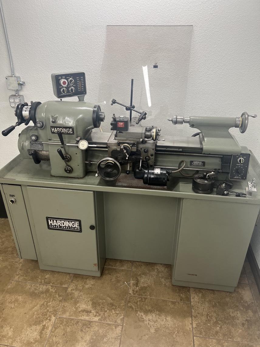 11" x 18" Hardinge #HLV-H, precision tool room lathe, 3-jaw chuck, self contained coolant system, 1982 - Image 1