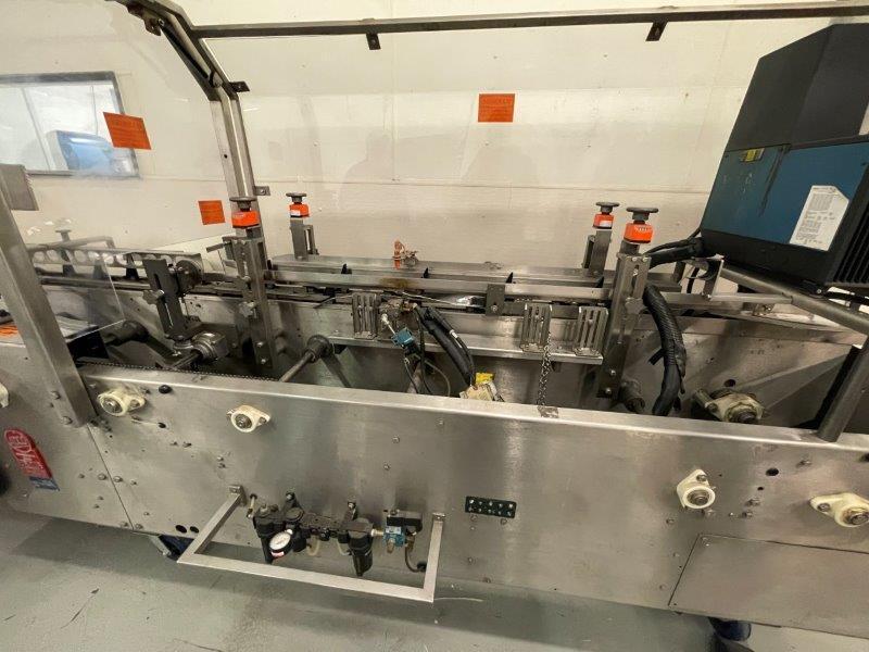 Adco #15D105-SS, semi-auto horizontal hot melt glue cartoner, 125 per min, 2000 - Image 3