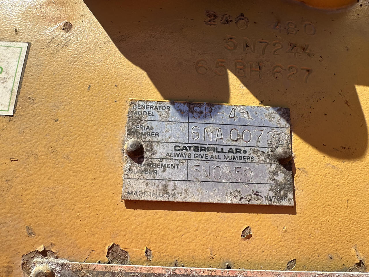 Caterpillar #SR4, generator head, 965 KW, 450 hours, 1987 - Image 7