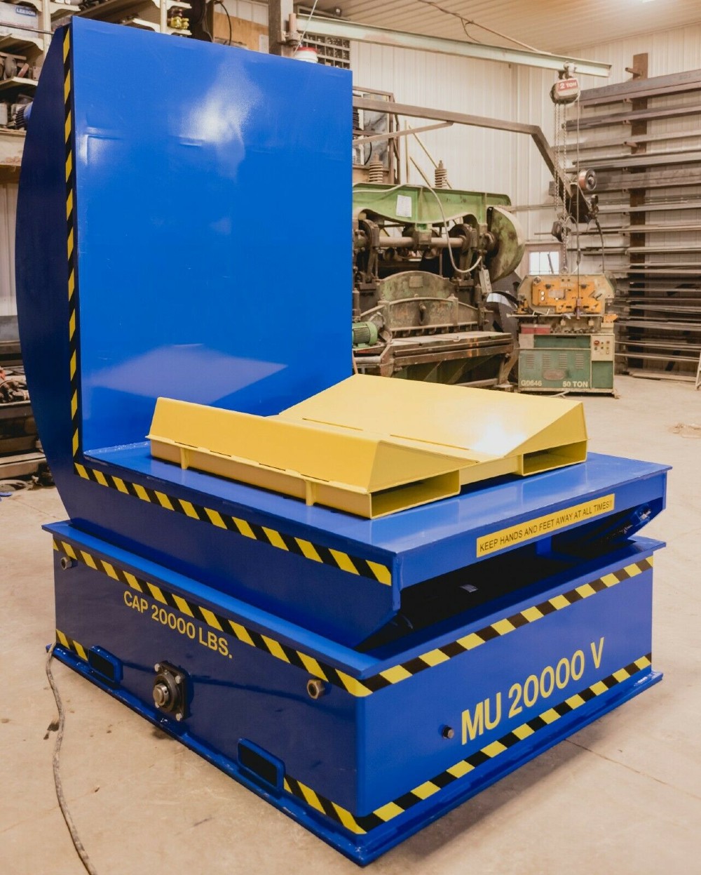 20000 lb. Upender, Pack Man Type, 48" x 48" Deck, 60" outside dimension capacity, 27.125" Passline to Floor - Image 1