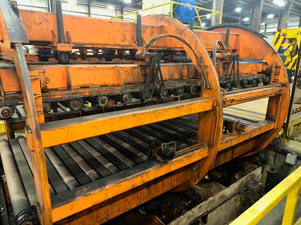 20000 lb. Automatic Feed Co., Bundle Turnover, 90" wide x 34" gap, 173" max length, 5" diameter Conveyor Rolls - Image 2