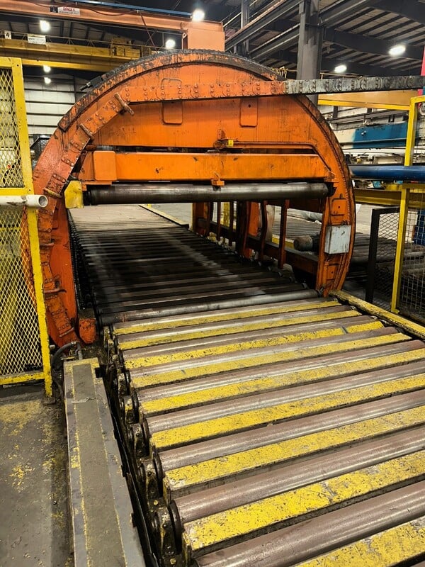 20000 lb. Automatic Feed Co., Bundle Turnover, 90" wide x 34" gap, 173" max length, 5" diameter Conveyor Rolls - Image 3
