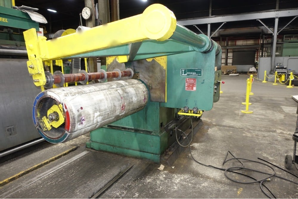 54" x 7.5" Loopco, Slitting Line, 30000/20000 lb. capacity, 60" face mandrel uncoiler, 56" recoiler - Image 5