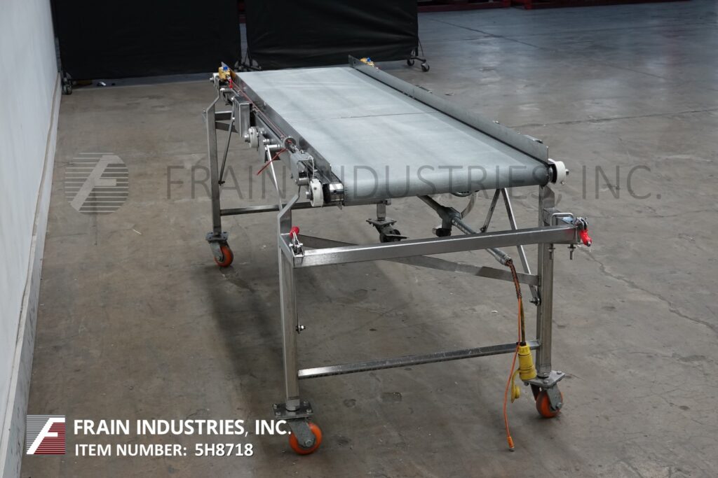 22-3/4" wide x 8' long, Best Industrial, Stainless Steel Belt Conveyor, 34" infeed height, variable speed - Image 2