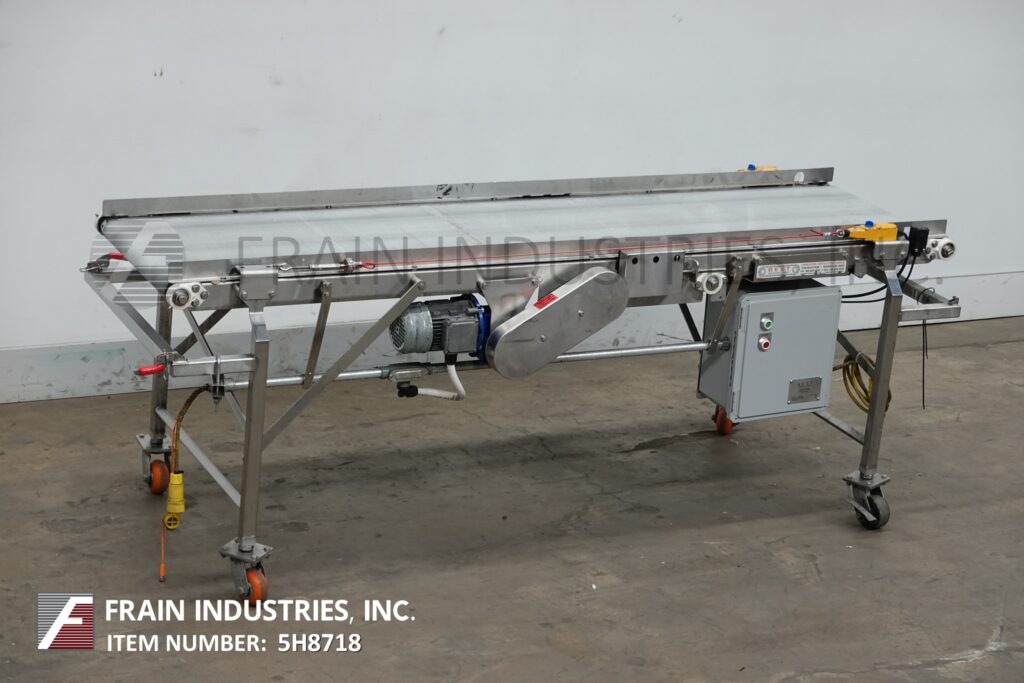 22-3/4" wide x 8' long, Best Industrial, Stainless Steel Belt Conveyor, 34" infeed height, variable speed - Image 5