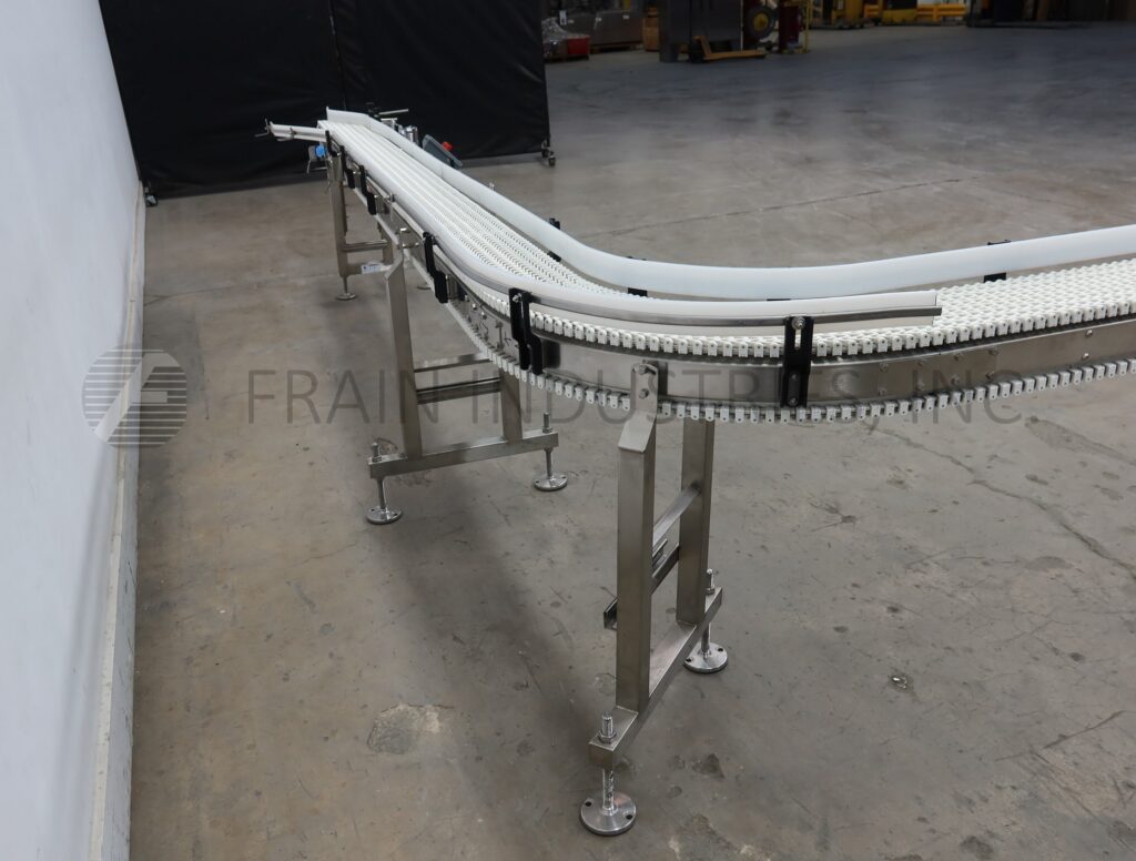 Span Tech #90°, Conveyor Table Top, Stainless Steel flexlink curved, 93" into curve, 172" out, 3/4 HP - Image 2
