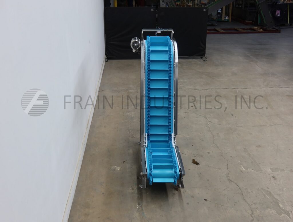 Ghazarian Welding Inc, incline/cleated feeder, 18" x 110" food grade conveyor belt, 3" cleat height, 30" L @ - Image 4