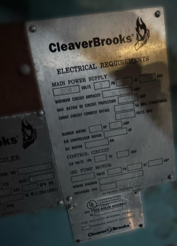 100 HP Cleaver-Brooks #CB700X-99-P, 15 PSI Low-Pressure Steam Boiler, 2012 - Image 6