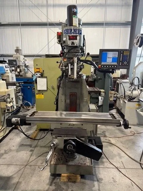 Sharp #HMV, CNC vertical mill, 10" x50"tbl., 3 HP, 38" X, 16.5"Y, 17" Z, R8, 60-4200 RPM, Acu-Rite MillPwr - Image 1