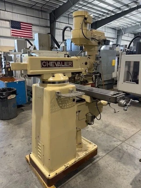 Chevalier #KM-3VS, vertical mill, 10" x50" tbl., 3 HP, 33.5" X, 12" Y, 16" Z, 60-4200 RPM, R8 - Image 7
