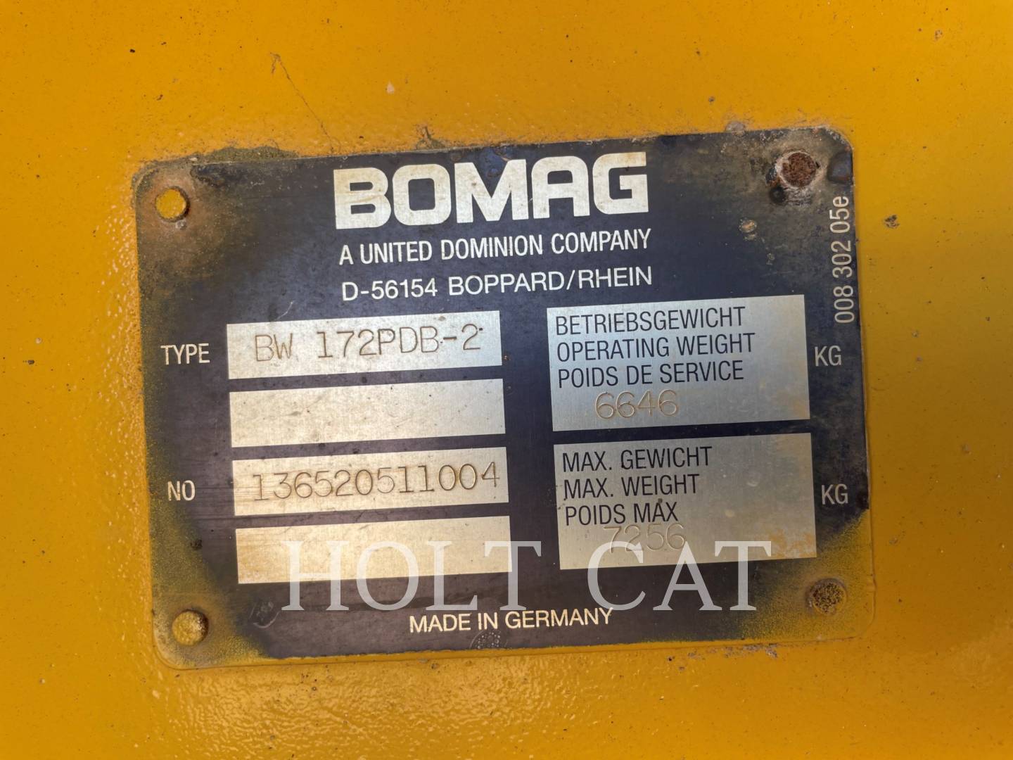 Bomag BW172PDB-2, Vibratory Single Drum Pad, 2841 hours, S/N: 136520511004, 1999 - Image 6