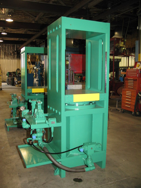 300 Ton, 24" x 24", up-acting, slab-side, 33" daylight, 20" stroke, some valves, 87" tall, #1998 - Image 3