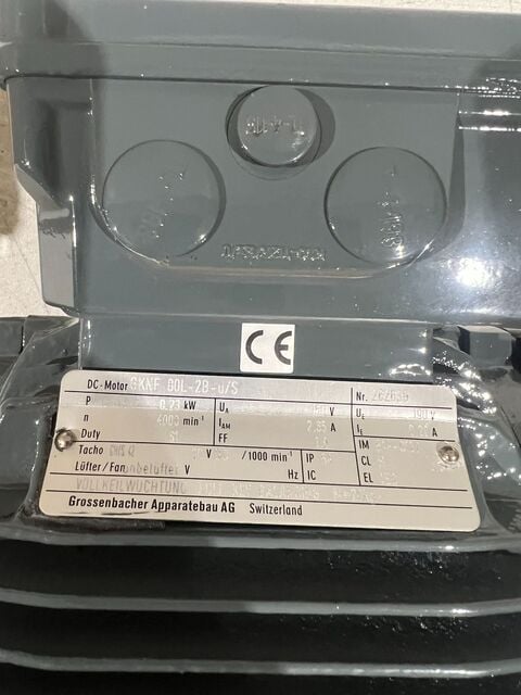 .3 HP 4000 RPM Grossenbacher Apparatebau Acme-Gridley #GKNF-80L-2B-u/S, DC Motor, 0.23 kW, 150 V, New - Image 4