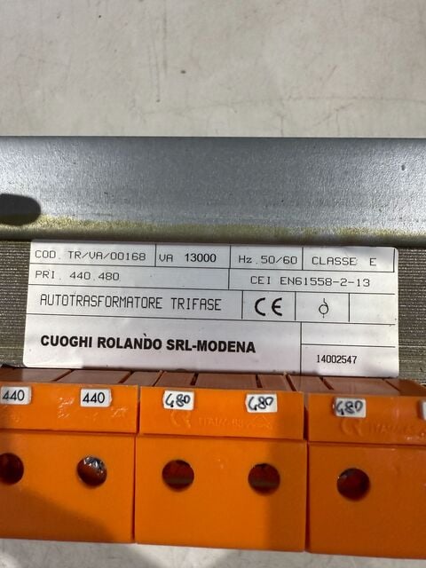 13 KVA 440/480 Primary, Cuoghi Rolando #TR/VA/00168, Transformers, 50/60 Hz - Image 3
