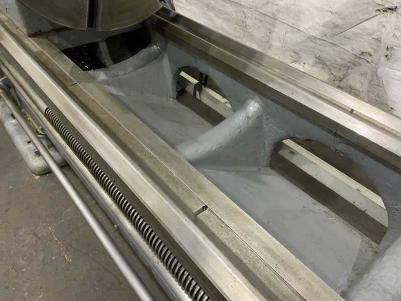 38" x 132" Lehmann, engine lathe, 4-jaw 30" chuck, 20 HP, coolant with chip pans, taper attachment - Image 8