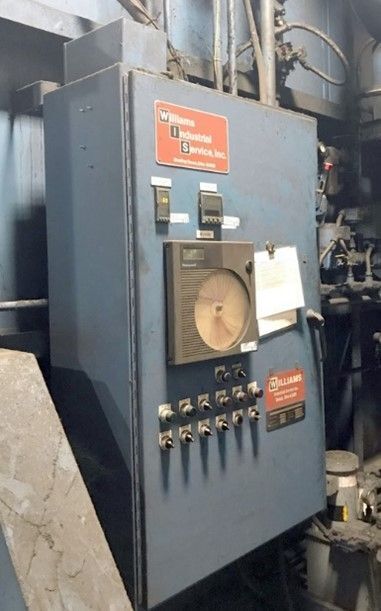 10' width x 18' D x 5' H Williams Industrial, car bottom furnace, 1450&deg;F, gas, Eurotherm 2604 temperature - Image 4