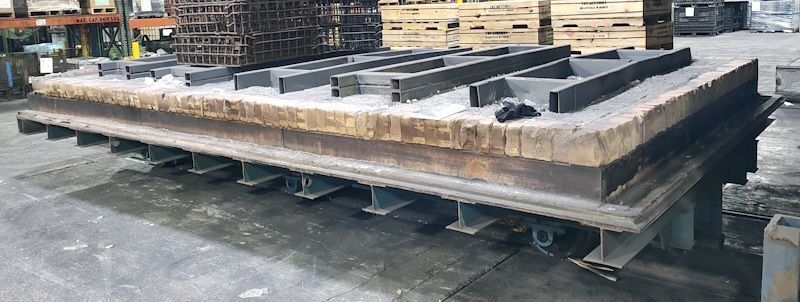 10' width x 18' D x 5' H Williams Industrial, car bottom furnace, 1450&deg;F, gas, Eurotherm 2604 temperature - Image 6