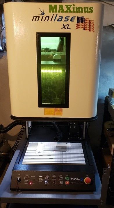 Tykma #MiniLase-XL, laser marker, 20 watt fiber laser, BOFA exhaust system, 2017 - Image 1