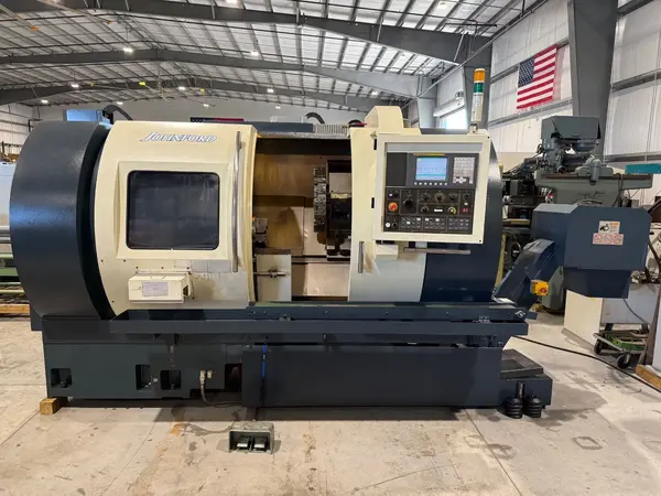 Johnford #SL-500A, CNC lathe turning center, 22.8" swing, 12" chuck, 3-jaw, 4.5" bore, 2800 RPM, A2-11, 12 - Image 2