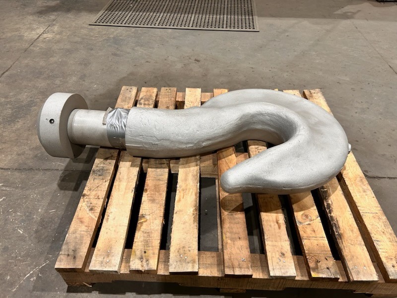150 Ton, Crosby, forged crane hook, w/nut - Image 1