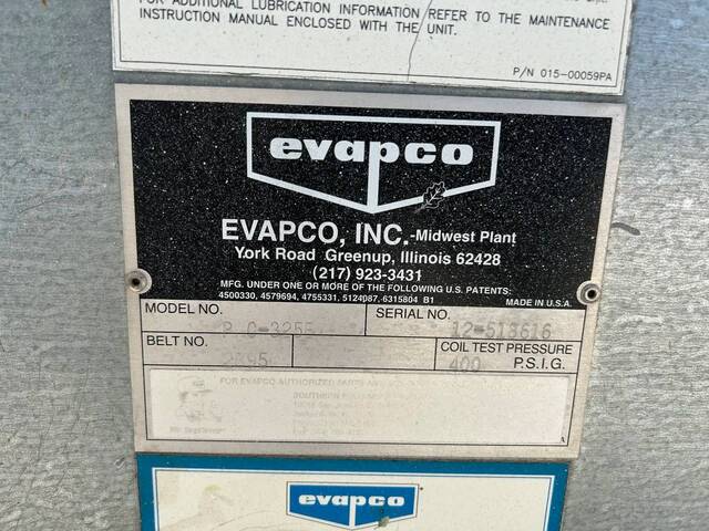 892 Ton, Evapco #ATC-1784E-1G, Evaporative Condenser, 400 psig, 136,700 CFM, R-717, 120.5 cu.ft. coil, 7.5 HP - Image 5