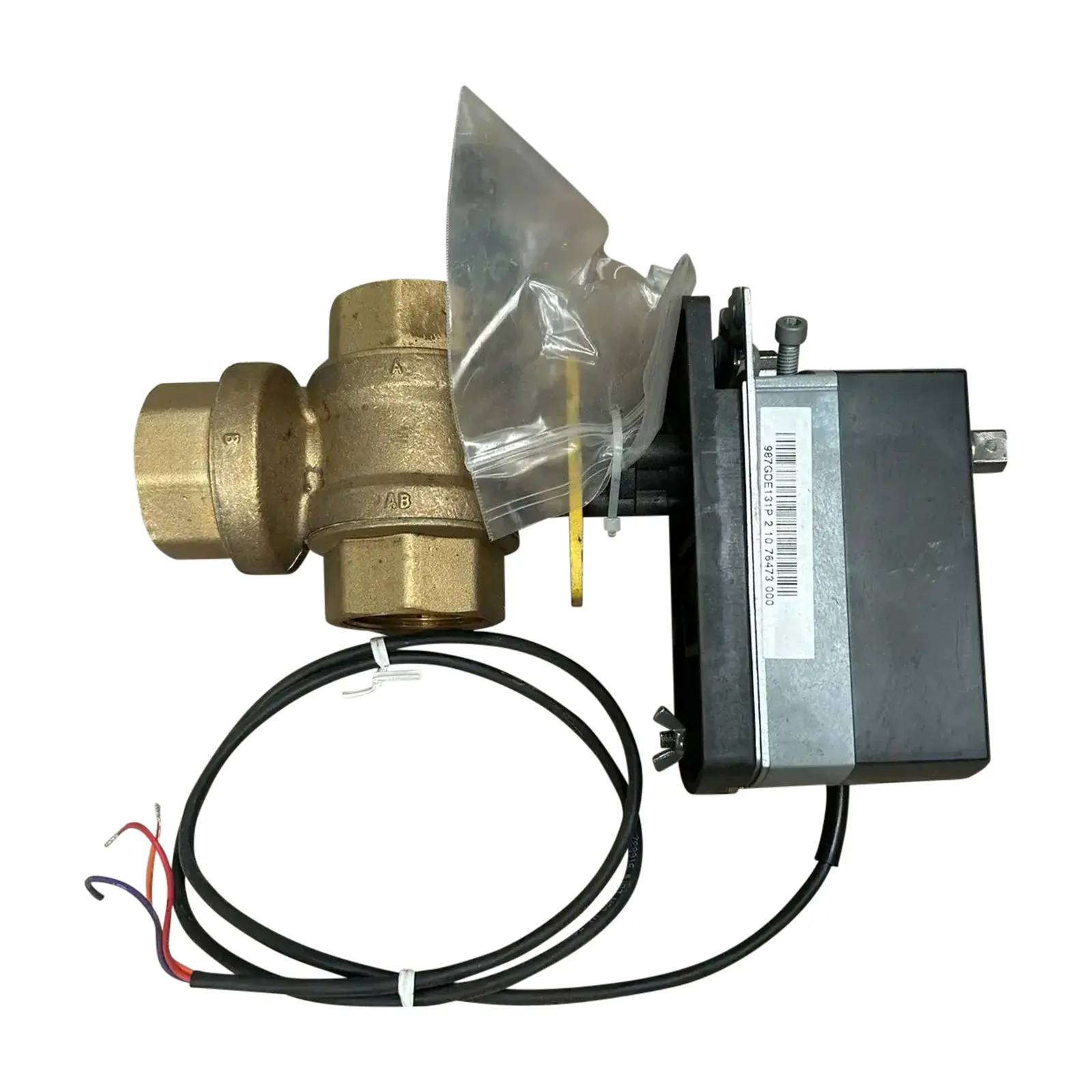 1-1/4" Bray #ST125-3-34DC24-44-TP, 3-Way Ball Valve - Image 1