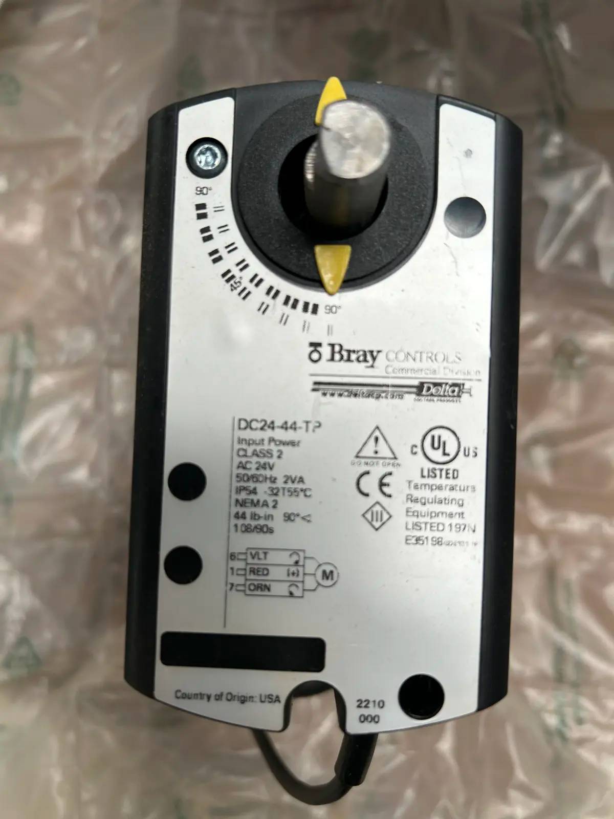 1-1/4" Bray #ST125-3-34DC24-44-TP, 3-Way Ball Valve - Image 5