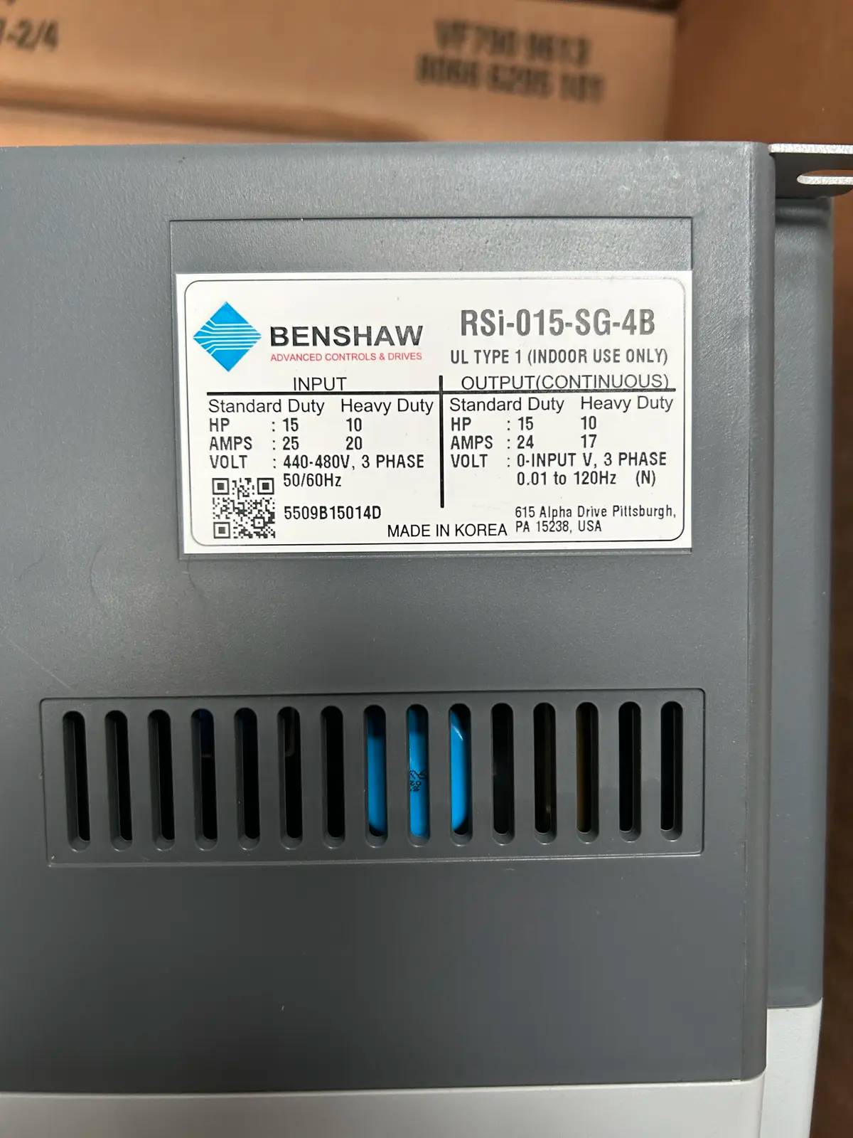 15 HP Benshaw, RSI-015-SG-4B, Variable Frequency Drive, 440-480 Volts, 3 phase, 25 A - Image 7