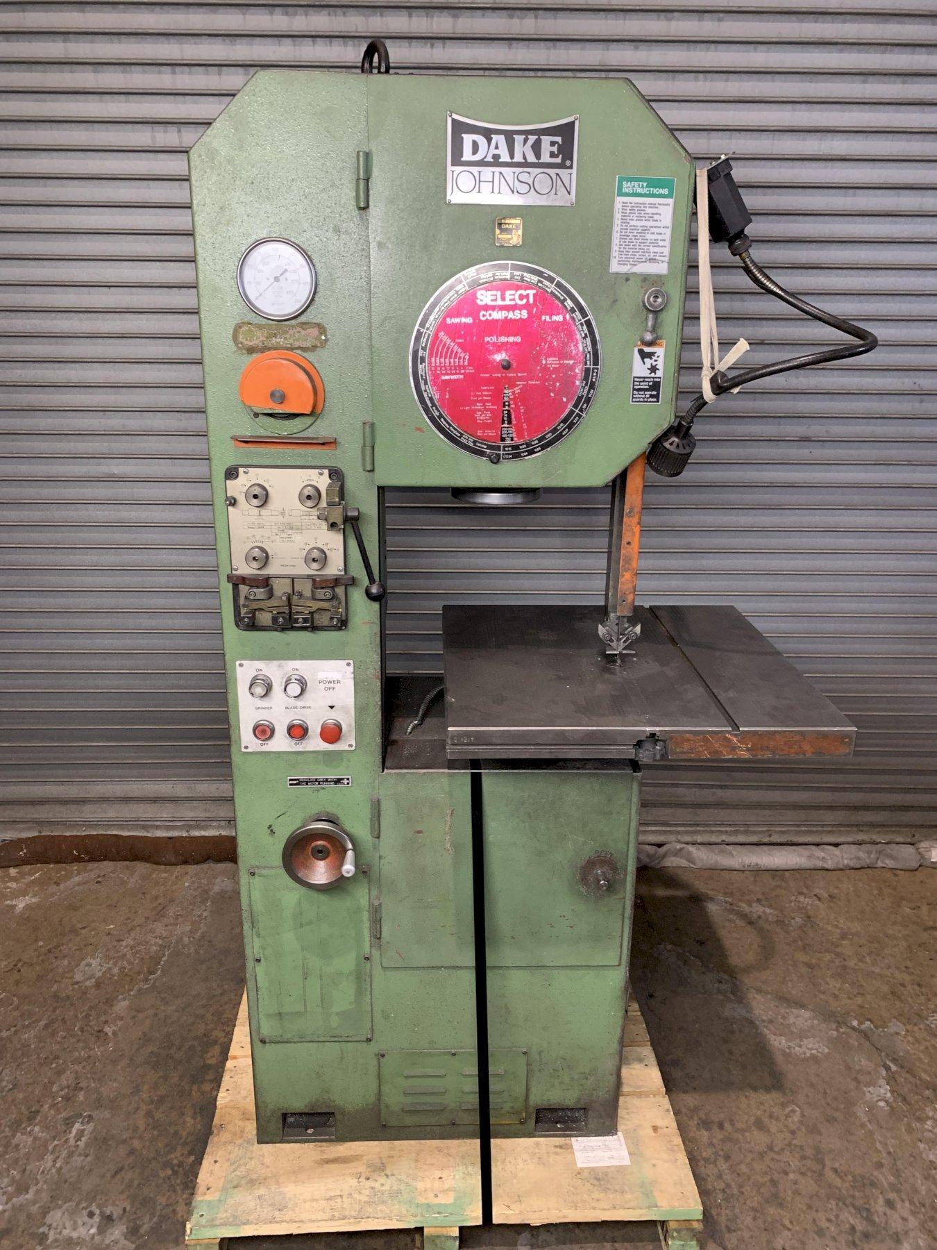 16" X 11" Dake #V-16, automatic vertical band saw, (2) 16-1/2" band wheels, 1991 - Image 1