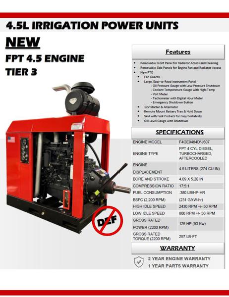 125 HP FTP #N4.5, Complete Engine, Tier 3, new - Image 3