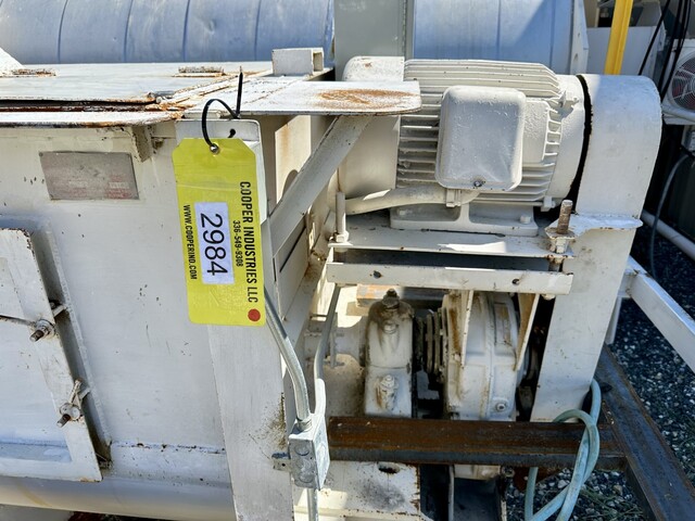 45 cu.ft. Marion #4020, Paddle Blender Batch Mixer, Carbon Steel, 20 HP w/ gear reducer, 10.5" x 10.5" center - Image 4