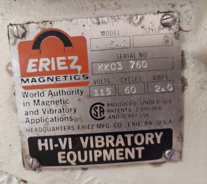 Eriez #HS42, vibratory pan feeder, 10" x 30" x 4", 115 V., Stainless Steel tray - Image 4