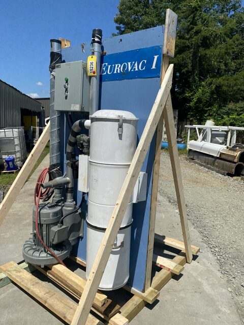 388 CFM, Eurovac #SYS-030-301, industrial central vacuum system, 10 HP, 18" diameter cyclone separator, 10" - Image 3