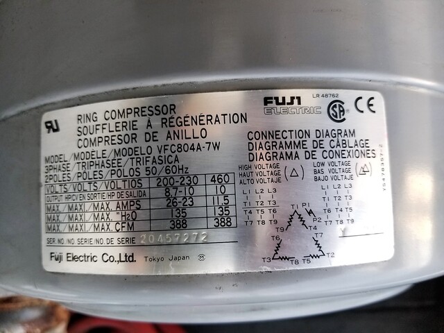 388 CFM, Eurovac #SYS-030-301, industrial central vacuum system, 10 HP, 18" diameter cyclone separator, 10" - Image 10