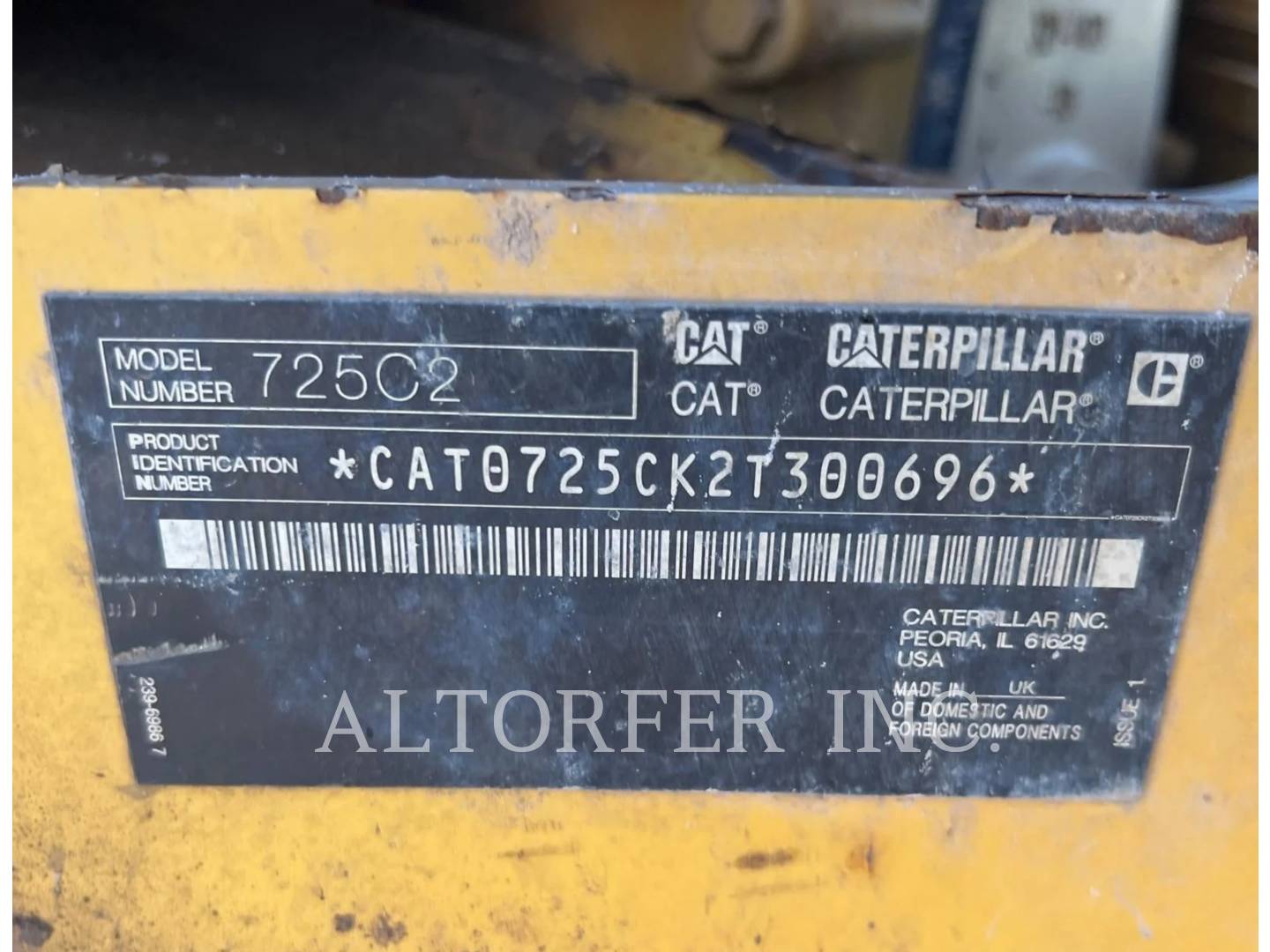 Caterpillar 725C2, Articulated Truck, 5988 hours, S/N: 2T300696, 2019 - Image 6