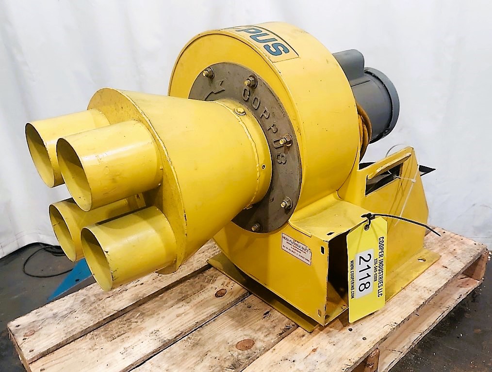 1700 cfm, Coppus Tuthill #150031200, Blower, 6 SP, 5.375" width x 7.5" H Outlet, (4) 4" Inlets Adapter to 8" - Image 3