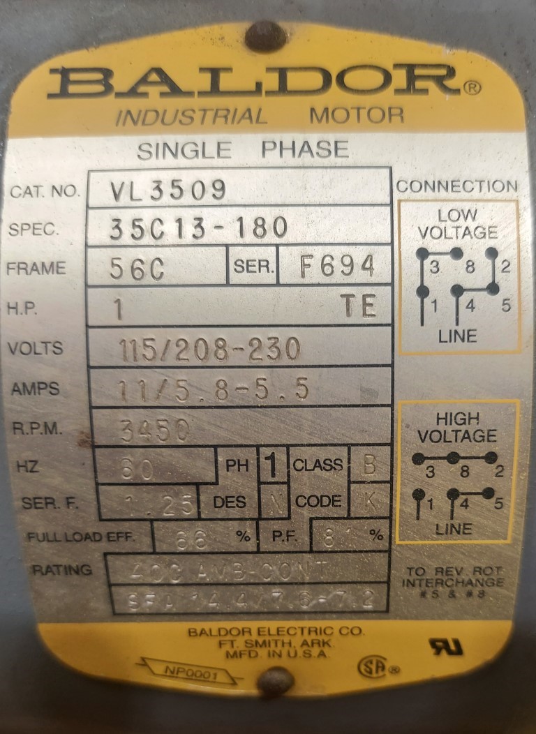 1700 cfm, Coppus Tuthill #150031200, Blower, 6 SP, 5.375" width x 7.5" H Outlet, (4) 4" Inlets Adapter to 8" - Image 6