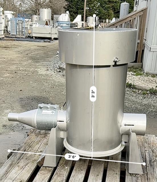 Schenck Process, Blower Inline Cartridge Filter, Stainless Steel, 5.5" diameter Inlet/Outlet, w/Transition - Image 6