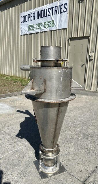 16" MAC, Stainless Cyclone, 12" straight side, 24" Cone height, 68" overall height, 3.5" O.D. Clean Air - Image 4