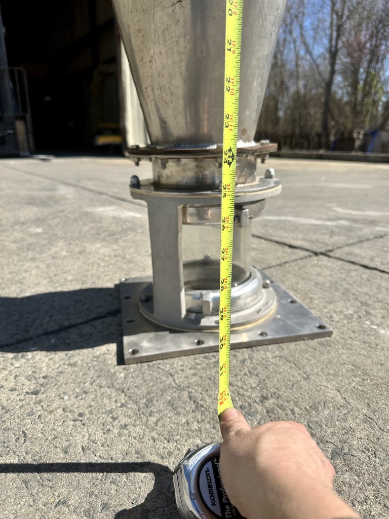16" MAC, Stainless Cyclone, 12" straight side, 24" Cone height, 68" overall height, 3.5" O.D. Clean Air - Image 6