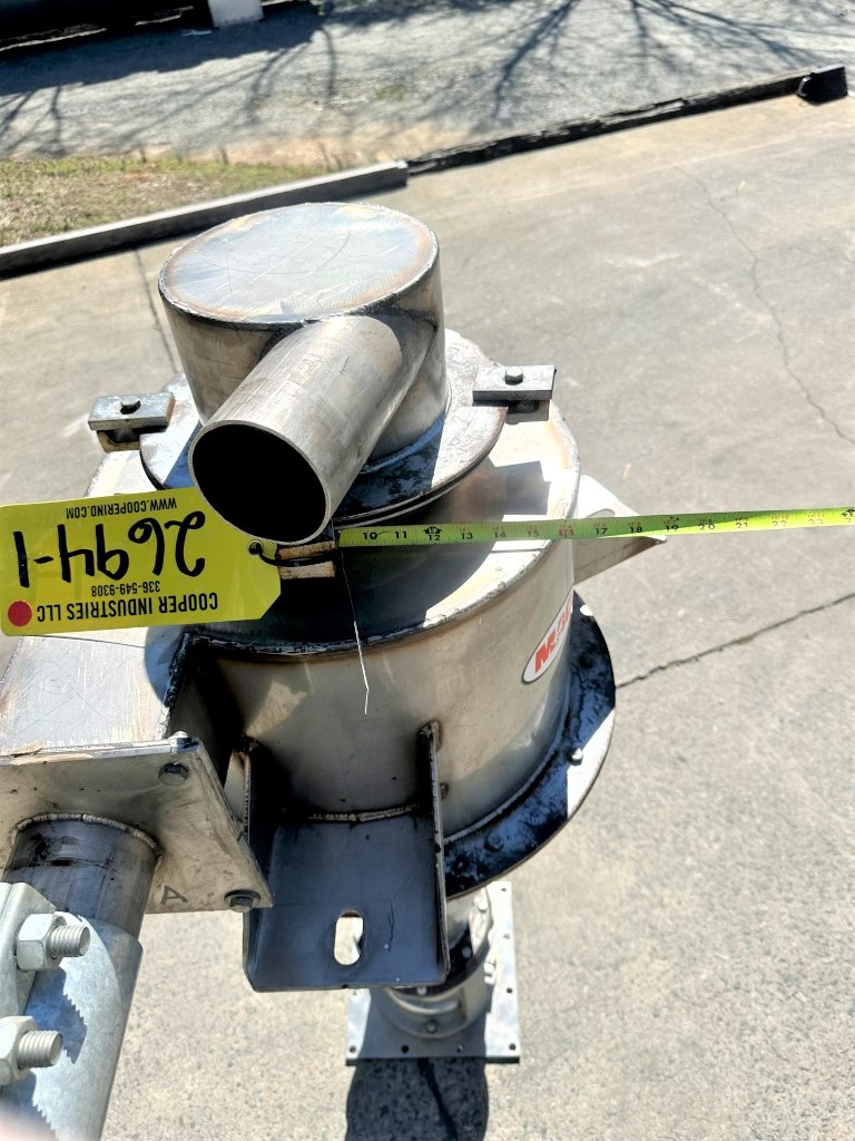 16" MAC, Stainless Cyclone, 12" straight side, 24" Cone height, 68" overall height, 3.5" O.D. Clean Air - Image 7