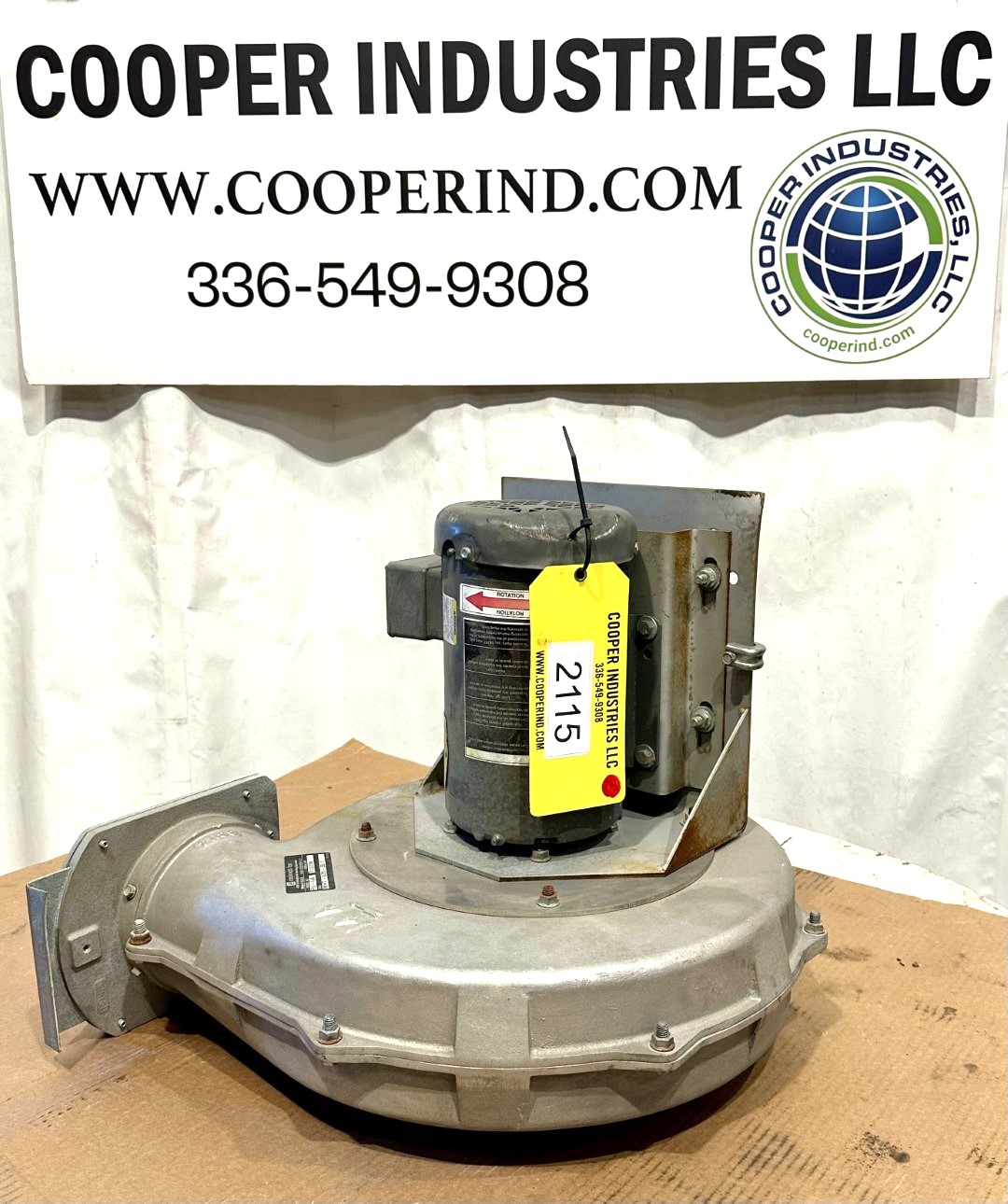 Cincinnati Fan #PB-14A, Blower, 5.5" I.D. & 6" O.D. Outlet, 3 HP, 3450 RPM, 208-230/460 V - Image 2