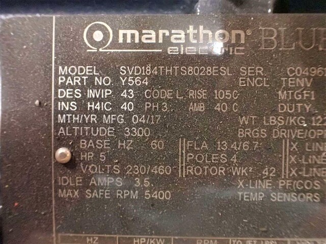 5 HP 1765 RPM RPM, Black Max, Inverter Duty Motor, 3 Phase, 60 Hz, 230/460 V - Image 6