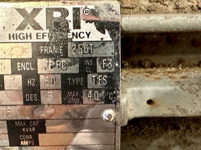 20 HP 3537 RPM Marathon #5VA-256TTFNA6501AAL, Electric Motor, Frame 256T, 3 Phase, 60 Hz, 23.4 Amps, 460 V - Image 9